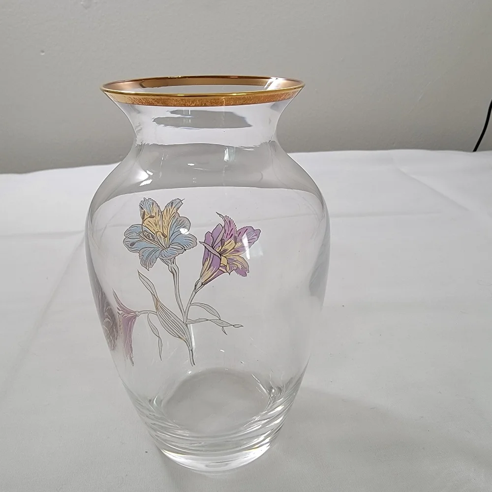 J G Durand Cristal D'Arques Crystal Enamel Lily 5